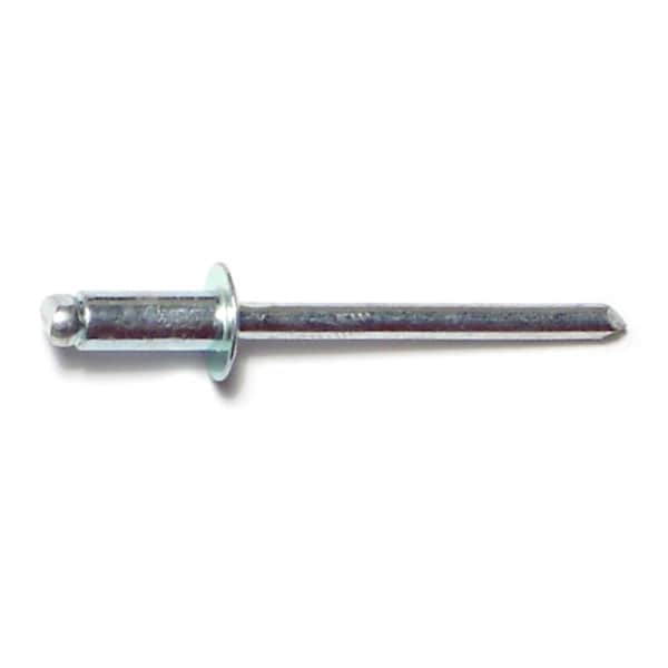 Midwest Fastener Blind Rivet, Dome Head, 3/16 in Dia., 1/4 in L, Steel Body, 100 PK 51092 - main